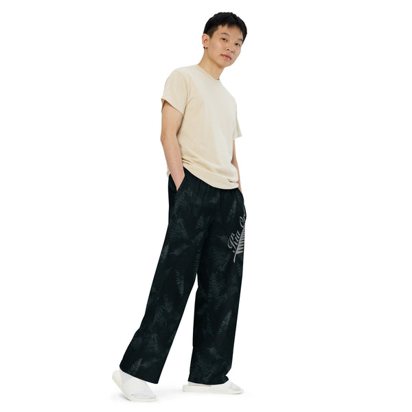 Kia Ora Māori Fern Unisex wide-leg pants