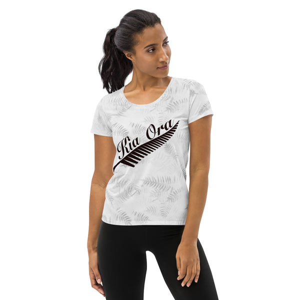 Kia Ora Māori Fern Women's Athletic T-shirt