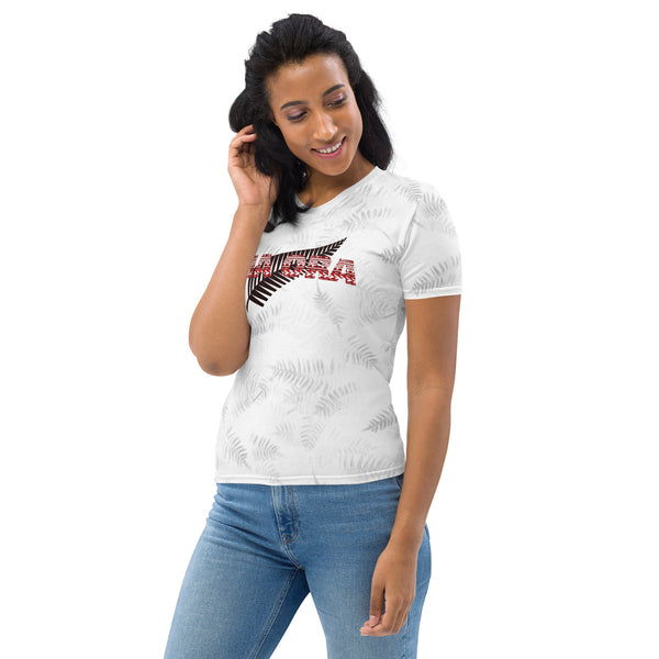 Kia Ora Māori Fern Tattoo Style Women's T-shirt