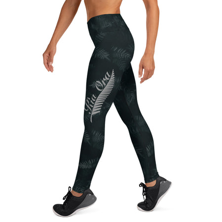 Kia Ora Māori Fern Bootcut Leggings