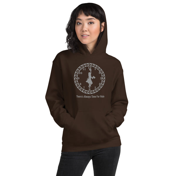 There's Always Time for Hula Unisex Hoodie - Female Dancer with Uli Uli's