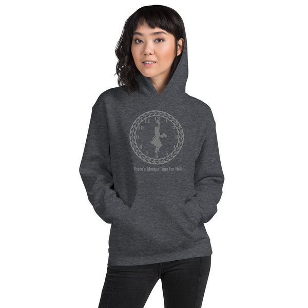 There's Always Time for Hula Unisex Hoodie - Female Dancer with Uli Uli's