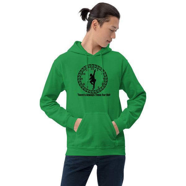 There's Always Time for Hula Unisex Hoodie with Male Kahiko Dancer