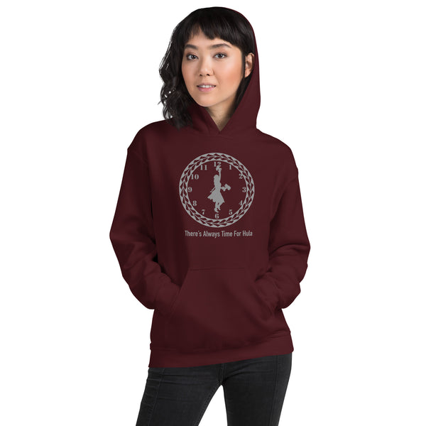There's Always Time for Hula Unisex Hoodie - Female Dancer with Uli Uli's
