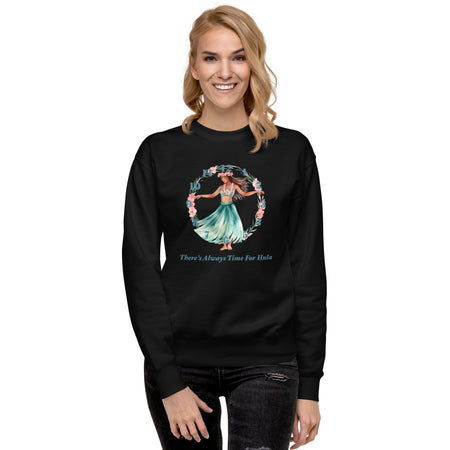 There's Always Time for Hula Unisex Long Sleeve Tee Male Kahiko Dancer Design