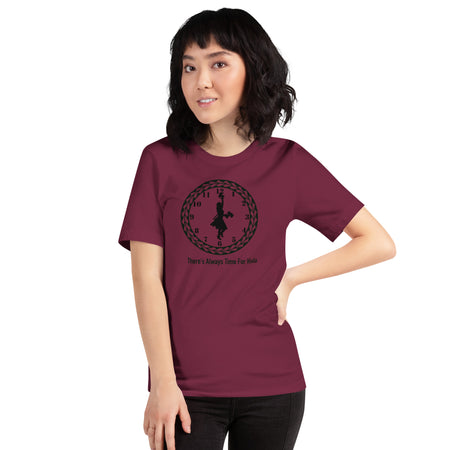 There's Always Time for Hula Unisex Long Sleeve Tee Female Dancer with Uli Uli's