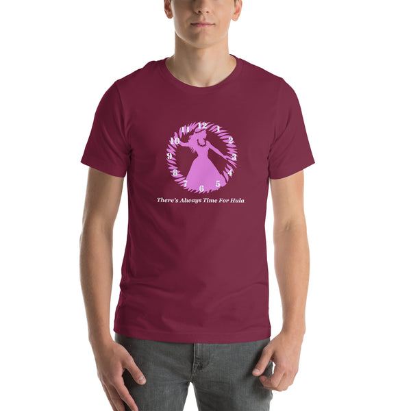 There's Always Time for Hula Unisex t-shirt - Pink Girl Silouette