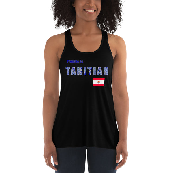 Proud to Be Tahitian Women's Flowy Racerback Tank