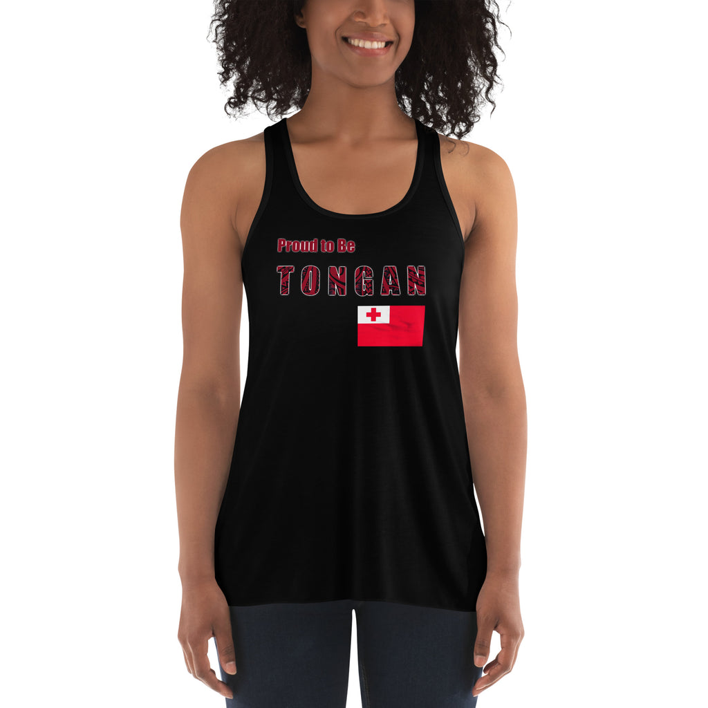 Proud to Be Tongan Women's Flowy Racerback Tank