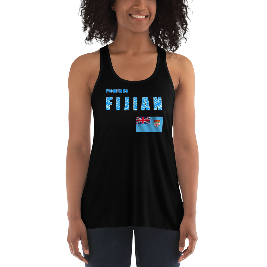Proud to Be Fijian Women's Flowy Racerback Tank