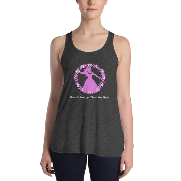 There's Always Time for Hula Women's Flowy Racerback Tank Silouette Design