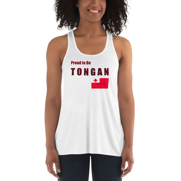 Proud to Be Tongan Women's Flowy Racerback Tank