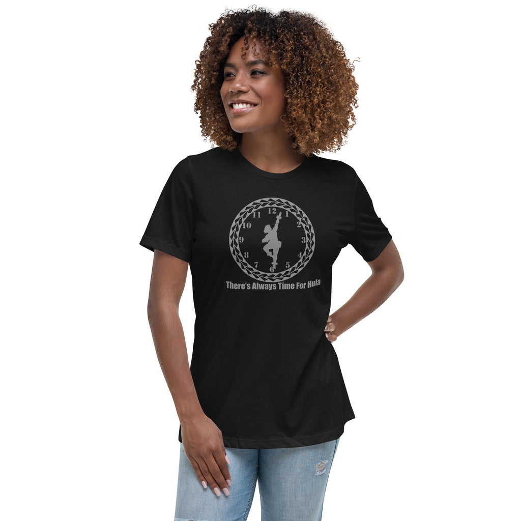 There's Always Time for Hula Women's Relaxed T-Shirt with Male Kahiko Dancer