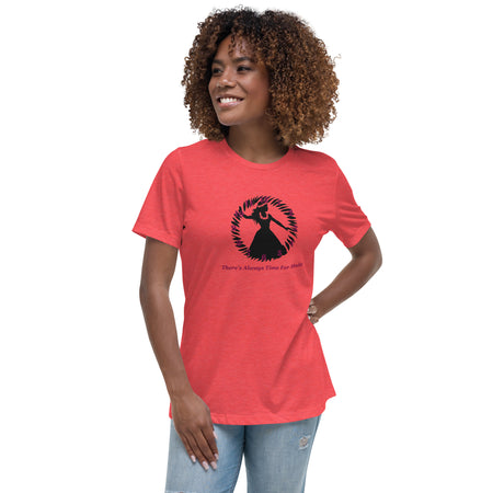 There's Always Time for Hula Women's Relaxed T-Shirt Watercolor Design