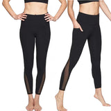 Black Mesh Yoga Pants