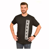 Mens Samoan tattoo print black t-shirt