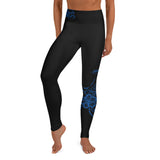 Blue Hibiscus tattoo long legging