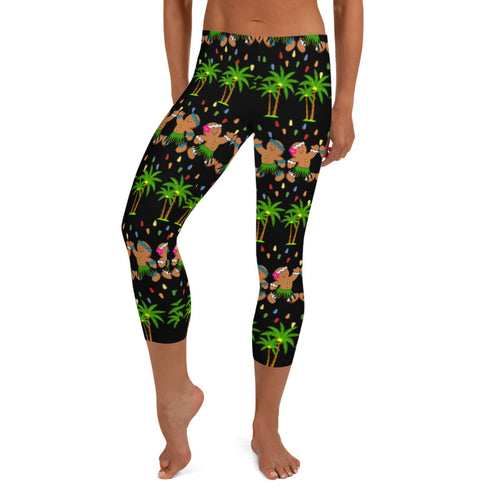 Hula Christmas Capri Pants