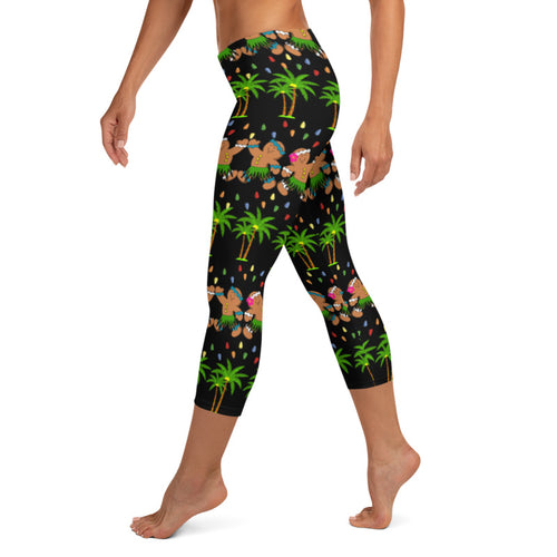 Hula Christmas Crop Leggings