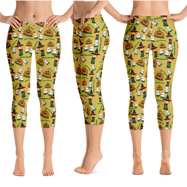 Hulaween capri leggings