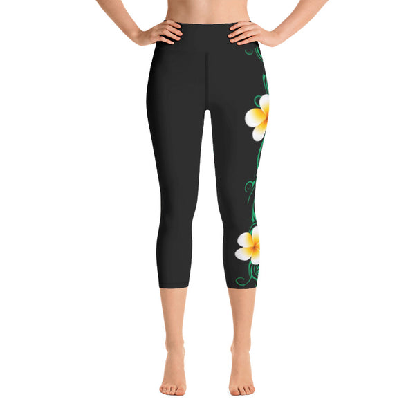 plumeria high waist capri