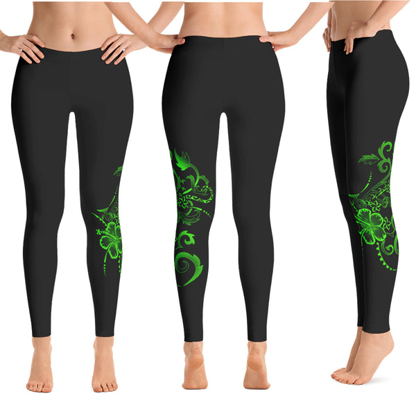 Hibiscus tattoo long legging