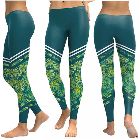 Koru Long Yoga Pants - Maori Tattoo Design