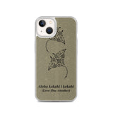 Manta Ray Polynesian Tattoo Iphone Case Aloha Kekahi I Kekahi (Love One Another) - iPhone Case 11 12 13 (Pro Pro max Mini) 7 8 plus SE XR, X, XS, Xs max
