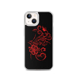 Hibiscus Tattoo iPhone Case - Red -  iPhone Case 11 12 13 (Pro Pro max Mini) 7 8 plus SE XR, X, XS, Xs max