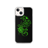 Hibiscus Tattoo iPhone Case - Lime Green -  iPhone Case 11 12 13 (Pro Pro max Mini) 7 8 plus SE XR, X, XS, Xs max