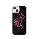 Hibiscus Tattoo iPhone Case - Hot Pink -  iPhone Case 11 12 13 (Pro Pro max Mini) 7 8 plus SE XR, X, XS, Xs max