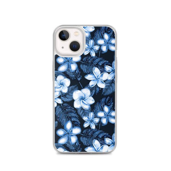 Blue Plumeria iPhone Case -  iPhone Case 11 12 13 (Pro Pro max Mini) 7 8 plus SE XR, X, XS, Xs max