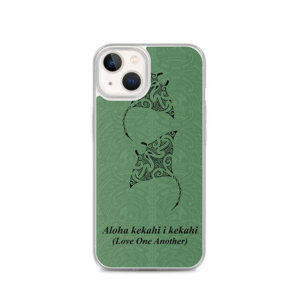 Manta Ray Polynesian Tattoo Iphone Case Aloha Kekahi I Kekahi (Love One Another) -  iPhone Case 11 12 13 (Pro Pro max Mini) 7 8 plus SE XR, X, XS, Xs max