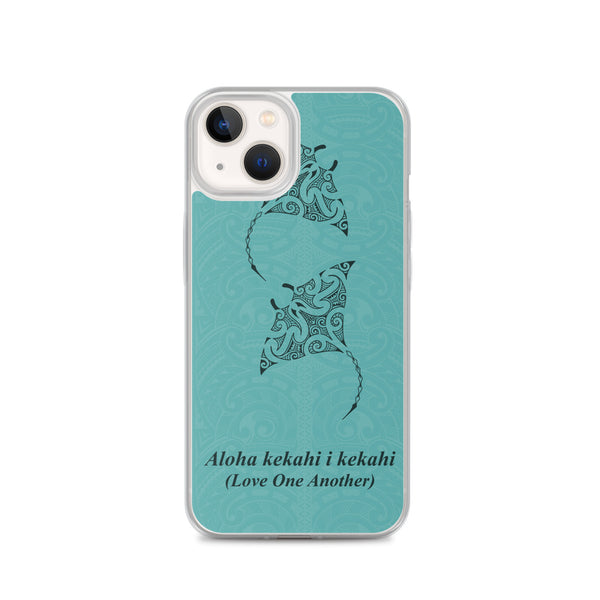 Manta Ray Polynesian Tattoo Iphone Case Aloha Kekahi I Kekahi (Love One Another) -  iPhone Case 11 12 13 (Pro Pro max Mini) 7 8 plus SE XR, X, XS, Xs max