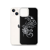 Hibiscus Tattoo iPhone Case - White -  iPhone Case 11 12 13 (Pro Pro max Mini) 7 8 plus SE XR, X, XS, Xs max