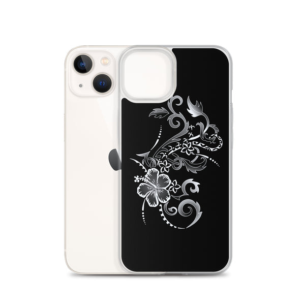 Hibiscus Tattoo iPhone Case - White -  iPhone Case 11 12 13 (Pro Pro max Mini) 7 8 plus SE XR, X, XS, Xs max