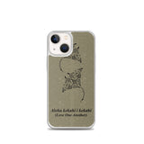 Manta Ray Polynesian Tattoo Iphone Case Aloha Kekahi I Kekahi (Love One Another) - iPhone Case 11 12 13 (Pro Pro max Mini) 7 8 plus SE XR, X, XS, Xs max
