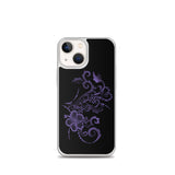 Purple Hibiscus Tattoo Tropical Flowers Hawaiian Floral iPhone Case 11 12 13 (Pro Pro max Mini) 7 8 plus SE XR, X, XS, Xs max