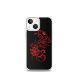 Hibiscus Tattoo iPhone Case - Red -  iPhone Case 11 12 13 (Pro Pro max Mini) 7 8 plus SE XR, X, XS, Xs max