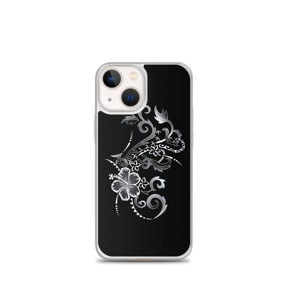 Hibiscus Tattoo iPhone Case - White -  iPhone Case 11 12 13 (Pro Pro max Mini) 7 8 plus SE XR, X, XS, Xs max