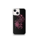 Hibiscus Tattoo iPhone Case - Hot Pink -  iPhone Case 11 12 13 (Pro Pro max Mini) 7 8 plus SE XR, X, XS, Xs max