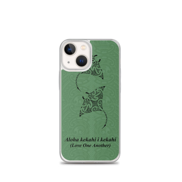 Manta Ray Polynesian Tattoo Iphone Case Aloha Kekahi I Kekahi (Love One Another) -  iPhone Case 11 12 13 (Pro Pro max Mini) 7 8 plus SE XR, X, XS, Xs max