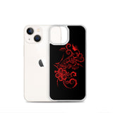 Hibiscus Tattoo iPhone Case - Red -  iPhone Case 11 12 13 (Pro Pro max Mini) 7 8 plus SE XR, X, XS, Xs max