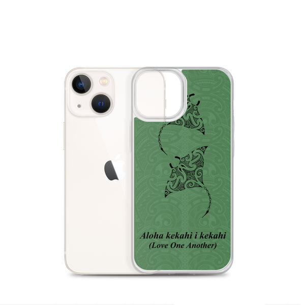 Manta Ray Polynesian Tattoo Iphone Case Aloha Kekahi I Kekahi (Love One Another) -  iPhone Case 11 12 13 (Pro Pro max Mini) 7 8 plus SE XR, X, XS, Xs max