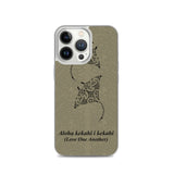 Manta Ray Polynesian Tattoo Iphone Case Aloha Kekahi I Kekahi (Love One Another) - iPhone Case 11 12 13 (Pro Pro max Mini) 7 8 plus SE XR, X, XS, Xs max