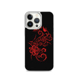 Hibiscus Tattoo iPhone Case - Red -  iPhone Case 11 12 13 (Pro Pro max Mini) 7 8 plus SE XR, X, XS, Xs max