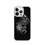 Hibiscus Tattoo iPhone Case - White -  iPhone Case 11 12 13 (Pro Pro max Mini) 7 8 plus SE XR, X, XS, Xs max