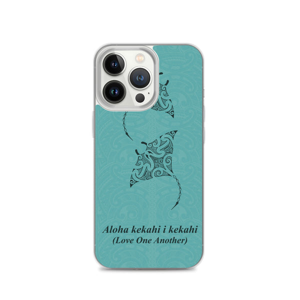 Manta Ray Polynesian Tattoo Iphone Case Aloha Kekahi I Kekahi (Love One Another) -  iPhone Case 11 12 13 (Pro Pro max Mini) 7 8 plus SE XR, X, XS, Xs max