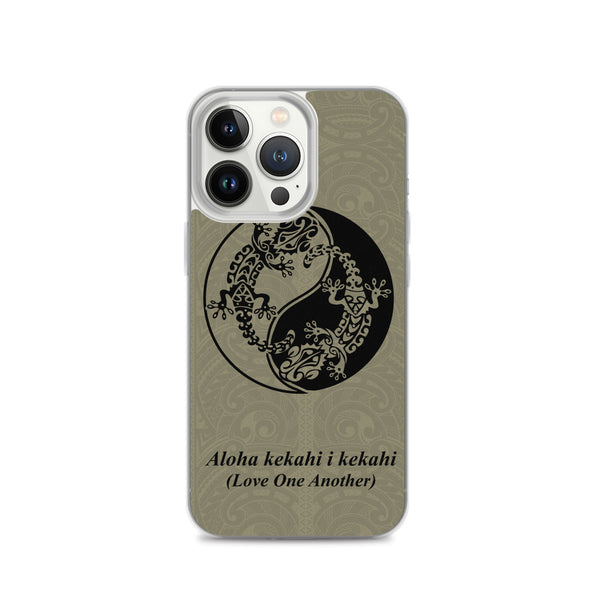 Gecko Yin Yang Polynesian Tattoo Iphone Case Aloha Kekahi I Kekahi (Love One Another) -  iPhone Case 11 12 13 (Pro Pro max Mini) 7 8 plus SE XR, X, XS, Xs max