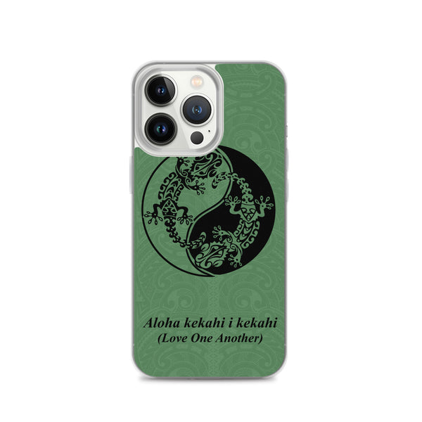 Gecko Yin Yang Polynesian Tattoo Iphone Case Aloha Kekahi I Kekahi (Love One Another) - iPhone Case 11 12 13 (Pro Pro max Mini) 7 8 plus SE XR, X, XS, Xs max